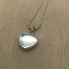 Sterling Silver locket heart flat plain - La Trobe Jewellery