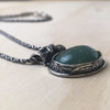Sterling Silver Adventurine Israeli Necklace - La Trobe Jewellery