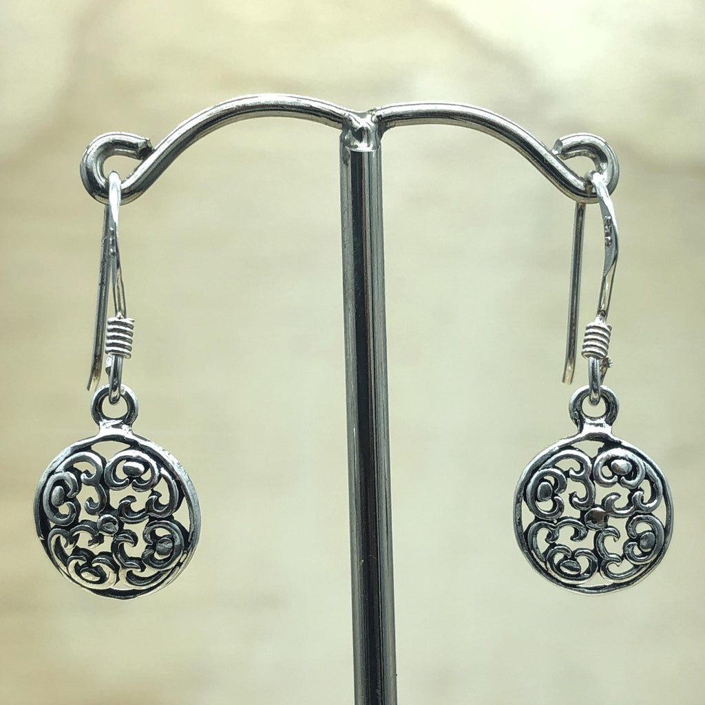 Sterling Silver Filagree Round Earrings - La Trobe Jewellery