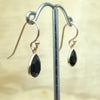 Sterling Silver Gold Onyx Teardrop Earring - La Trobe Jewellery