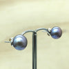 Sterling Silver Black Pearl Stud 9mm - La Trobe Jewellery
