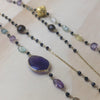 Gemstone Amethyst, Fluorite, Smokey Quartz Necklace - La Trobe Jewellery