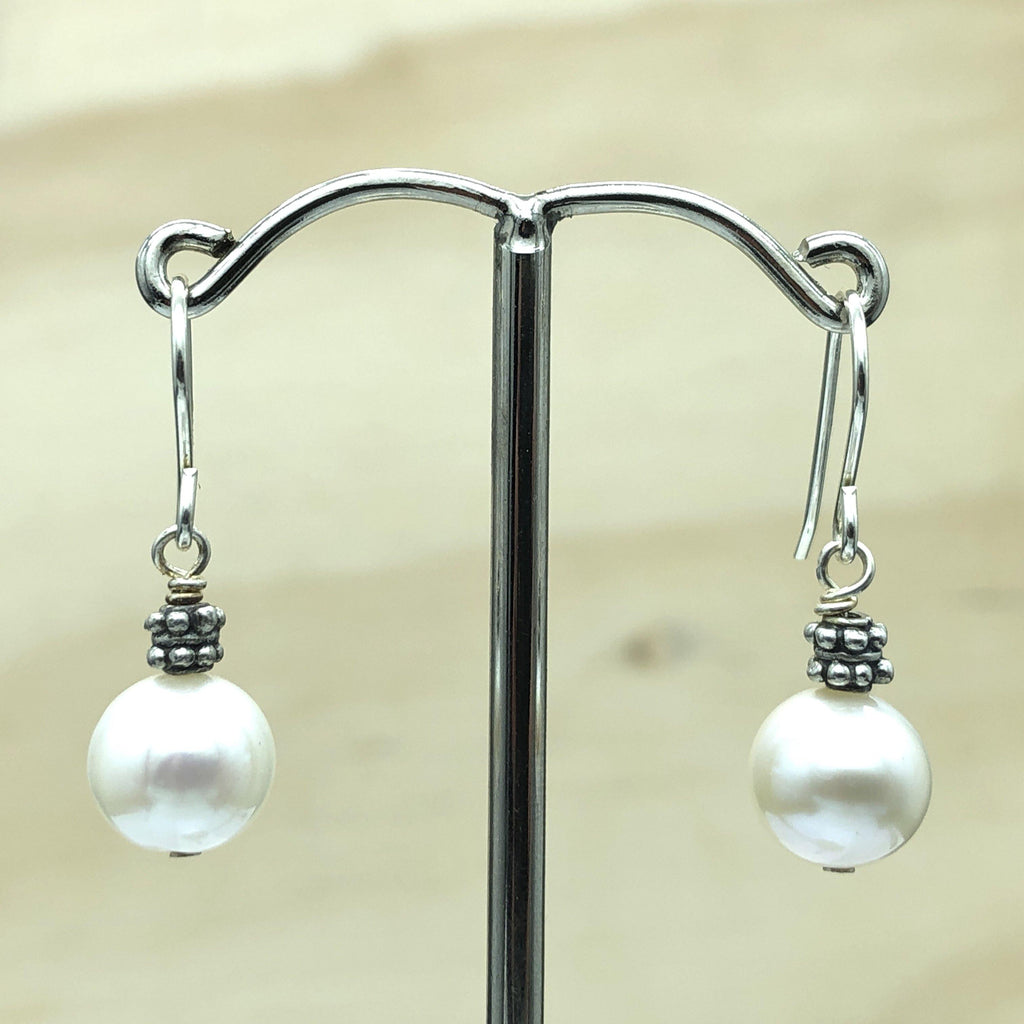 Sterling Silver White Pearl Drop Earring - La Trobe Jewellery