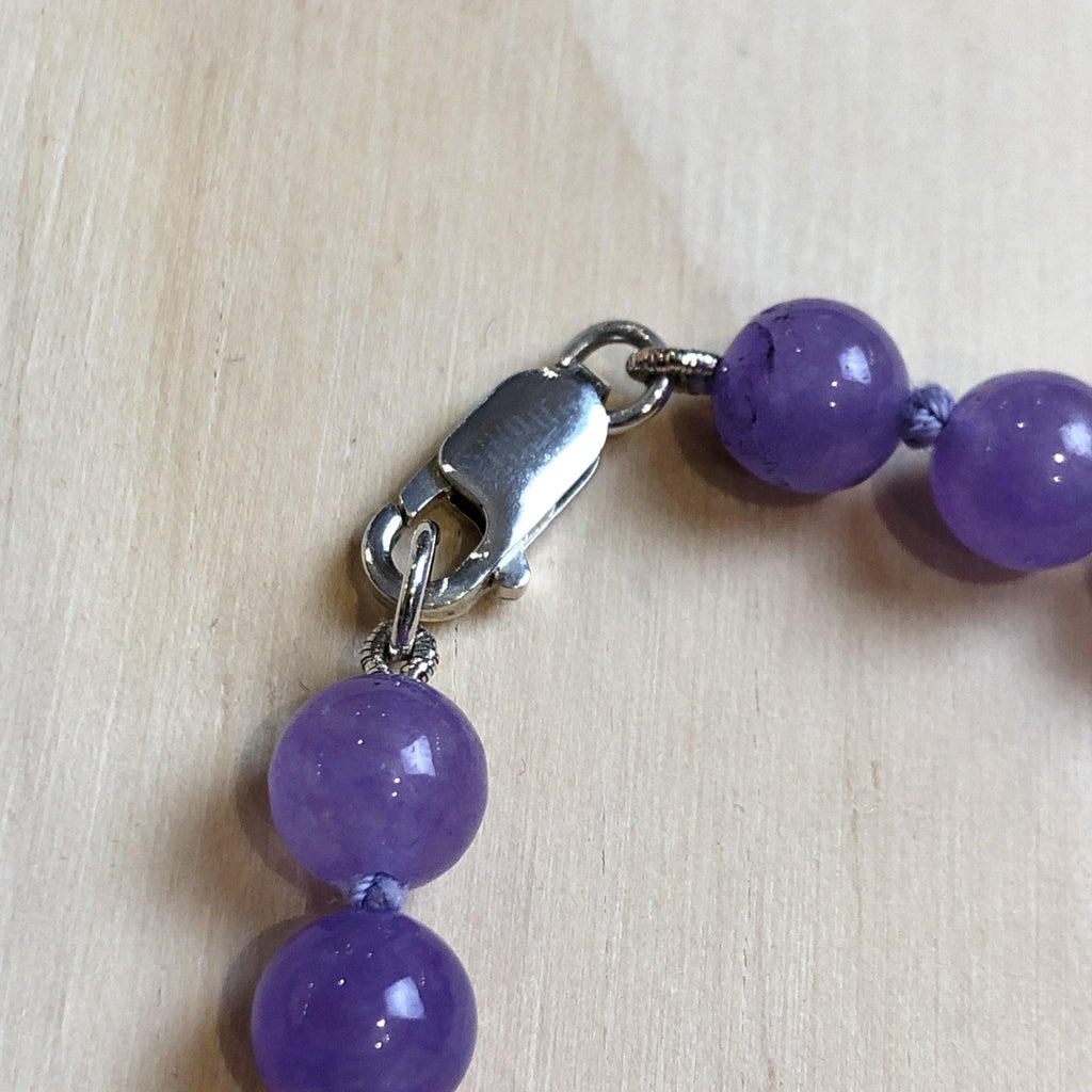 Gemstone Amethyst Silk Knotted Necklace - La Trobe Jewellery