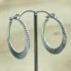 Sterling Silver loop flat cresent laser cut 1mm, 35mm - La Trobe Jewellery
