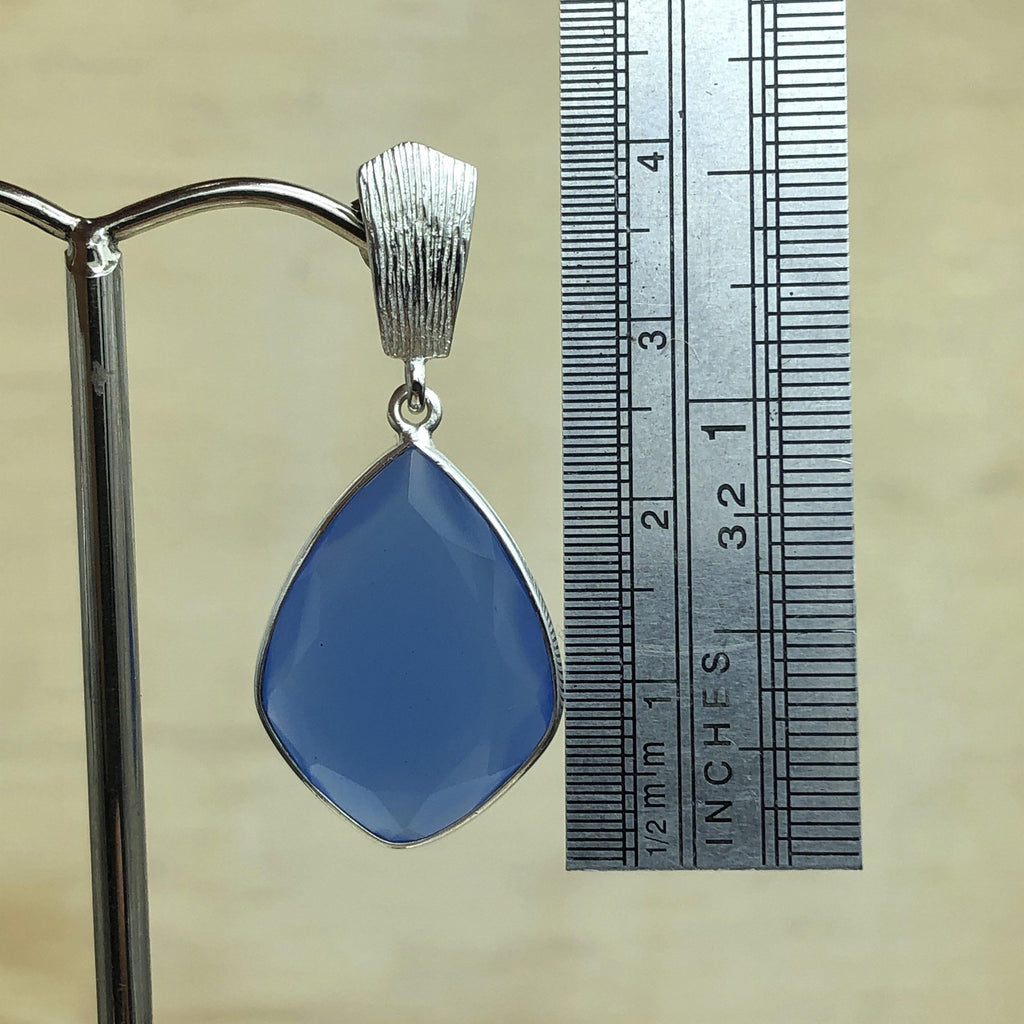 Sterling Silver Blue Chalcedony Teardrop Earring - La Trobe Jewellery