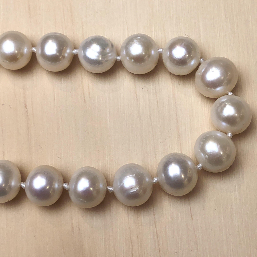Pearl (White) Silk Knotted Necklace - La Trobe Jewellery