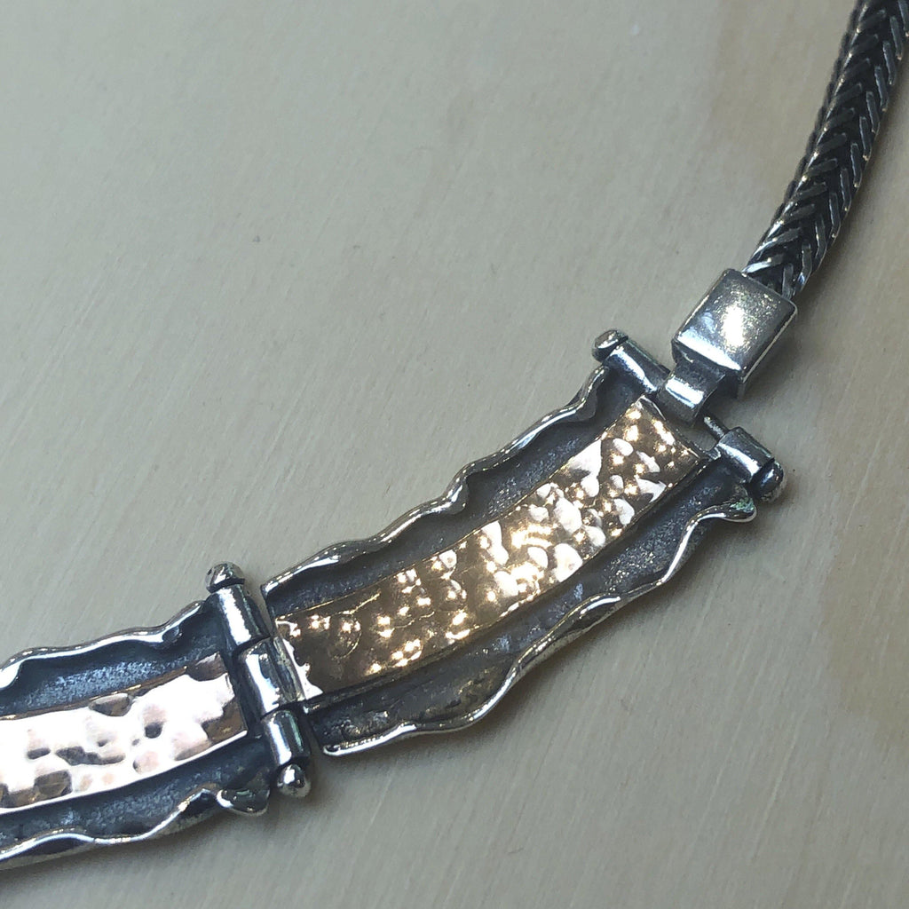 Gold (Rose) & Sterling Silver Israeli Necklace - La Trobe Jewellery