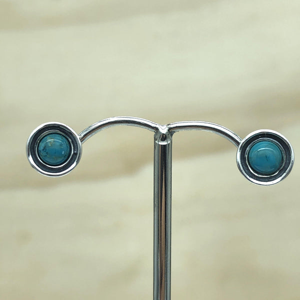 Sterling Silver Turquoise Israeli stud - La Trobe Jewellery