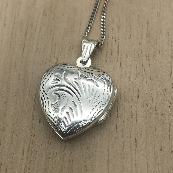 Sterling Silver Filigree Heart Locket - La Trobe Jewellery