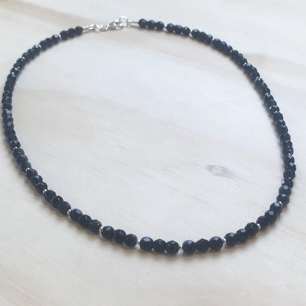 Gemstone Onyx & Sterling Silver Necklace - La Trobe Jewellery