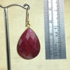 Sterling Silver Gold Rubellite Teardrop Earring - La Trobe Jewellery
