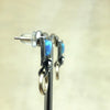 Sterling Silver, Gold & Opal Israeli Stud - La Trobe Jewellery