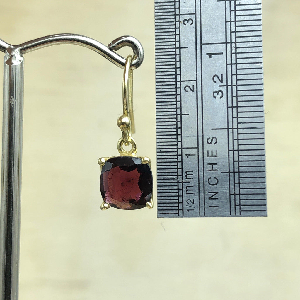 Sterling Silver Gold Garnet Earring - La Trobe Jewellery