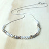 Sterling Silver Pearl & Gold Israeli Necklace - La Trobe Jewellery