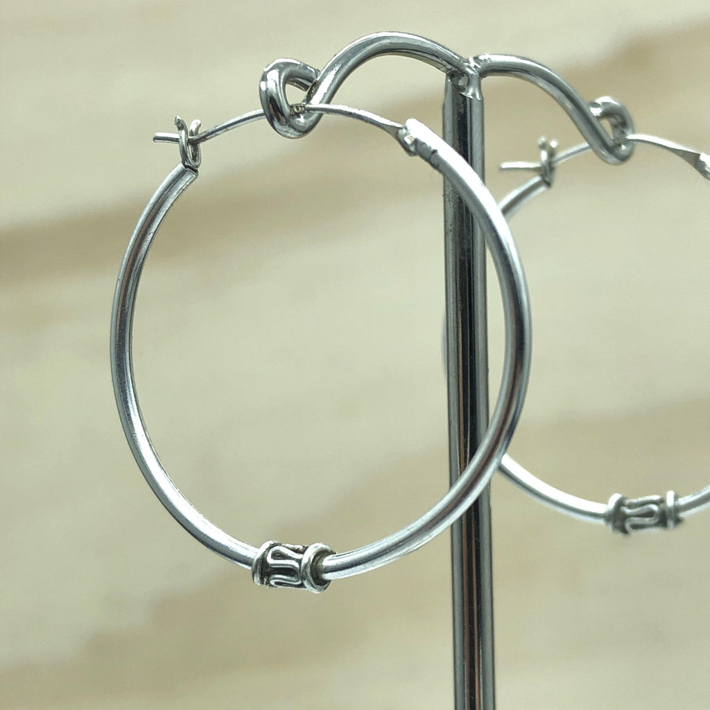 Sterling Silver Loops 30mmx1.0mm - La Trobe Jewellery