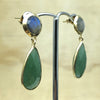 Sterling Silver Gold Labradorite & Chalcedony Earring - La Trobe Jewellery