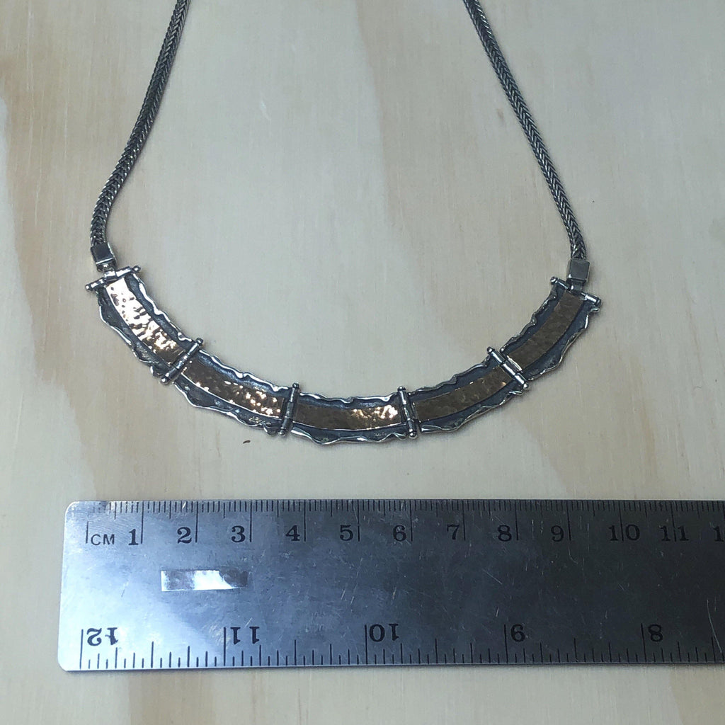 Gold (Rose) & Sterling Silver Israeli Necklace - La Trobe Jewellery