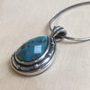 Gemstone Turquoise Teardrop Pendant - La Trobe Jewellery