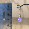 Sterling Silver stud amethyst cab & Hill Tribe bead - La Trobe Jewellery