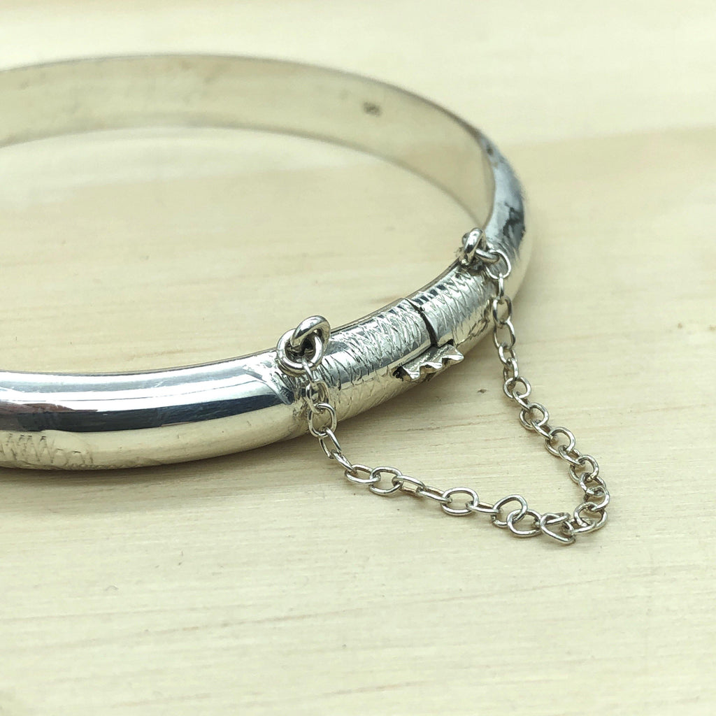 Sterling Silver Etched Bangle - La Trobe Jewellery