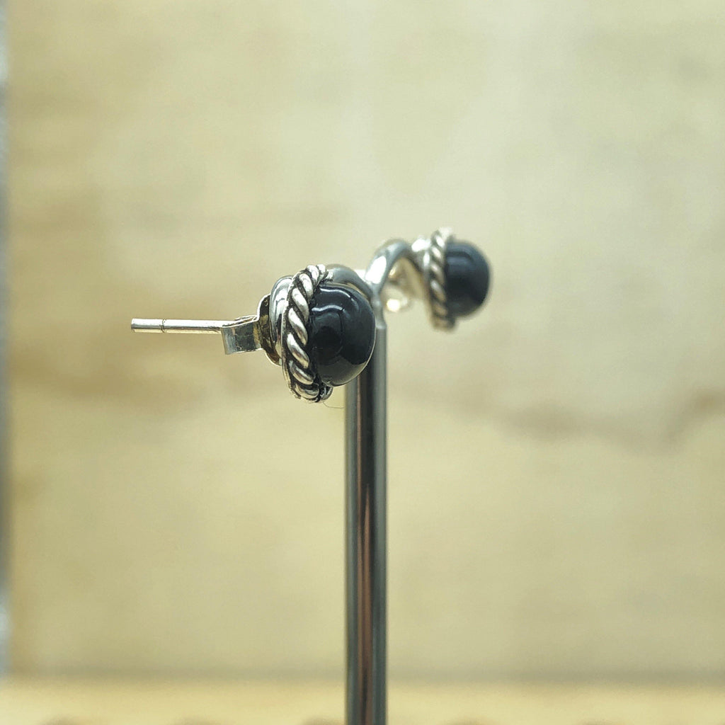 Sterling Silver Black Onyx stud - La Trobe Jewellery