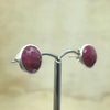Sterling Silver Rubellite Round Stud - La Trobe Jewellery