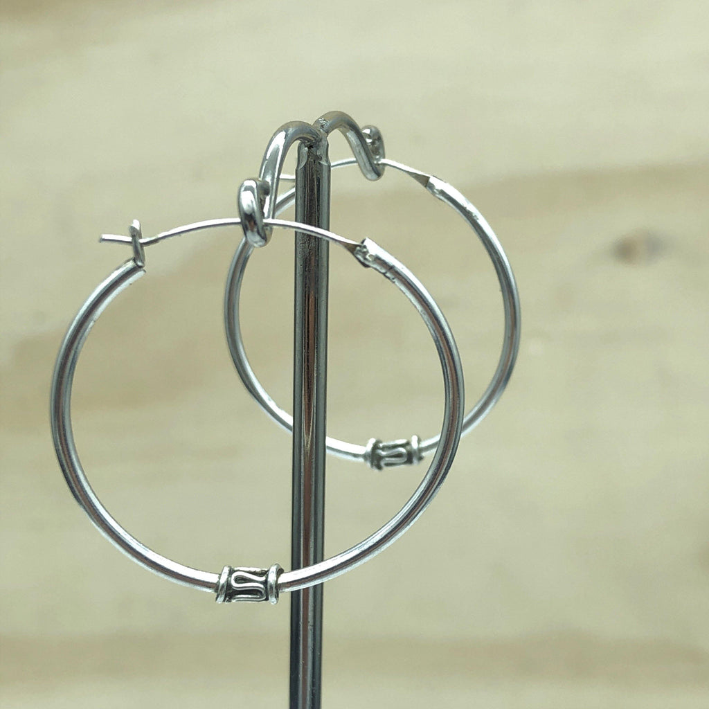 Sterling Silver Loops 30mmx1.0mm - La Trobe Jewellery