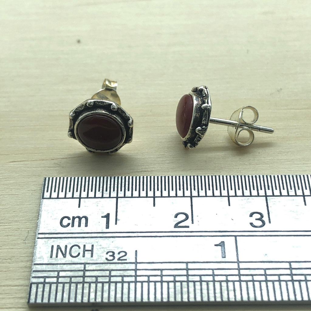 Carnelian Studs - La Trobe Jewellery