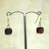 Sterling Silver Gold Garnet Earring - La Trobe Jewellery