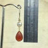 Sterling Silver Gold Pearl & Carnelian Teardrop Earring - La Trobe Jewellery