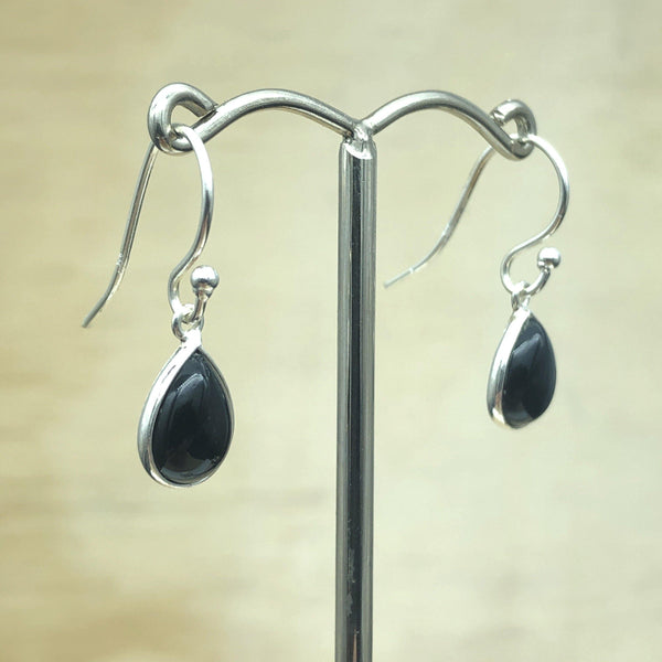 Sterling Silver Black Onyx Teardrop Earring - La Trobe Jewellery