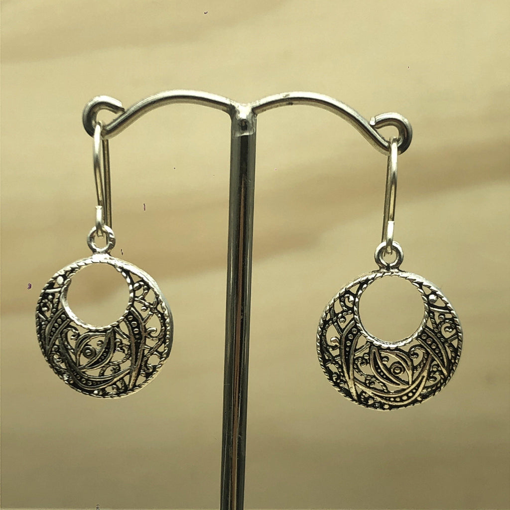 Sterling Silver Filigree Round Earrings - La Trobe Jewellery