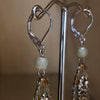 Ayala Bar Gold & Blue Grey Fabric Israeli Earrings - La Trobe Jewellery
