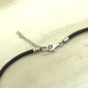 Sterling Silver, Gold & Leather Israeli Necklace - La Trobe Jewellery