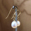 Gold Plated Earrings pearl white egg free hook P5 - La Trobe Jewellery