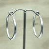 Sterling Silver Plain Loops 30mmx2.0mm - La Trobe Jewellery
