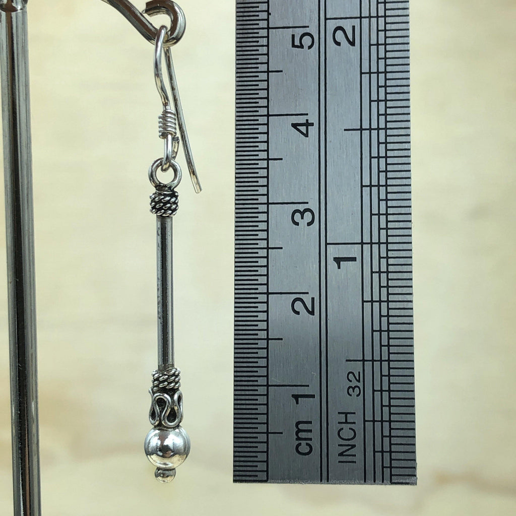 Sterling Silver Fancy Long Drop Earring - La Trobe Jewellery