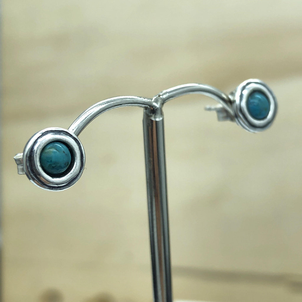 Sterling Silver Turquoise Israeli stud - La Trobe Jewellery