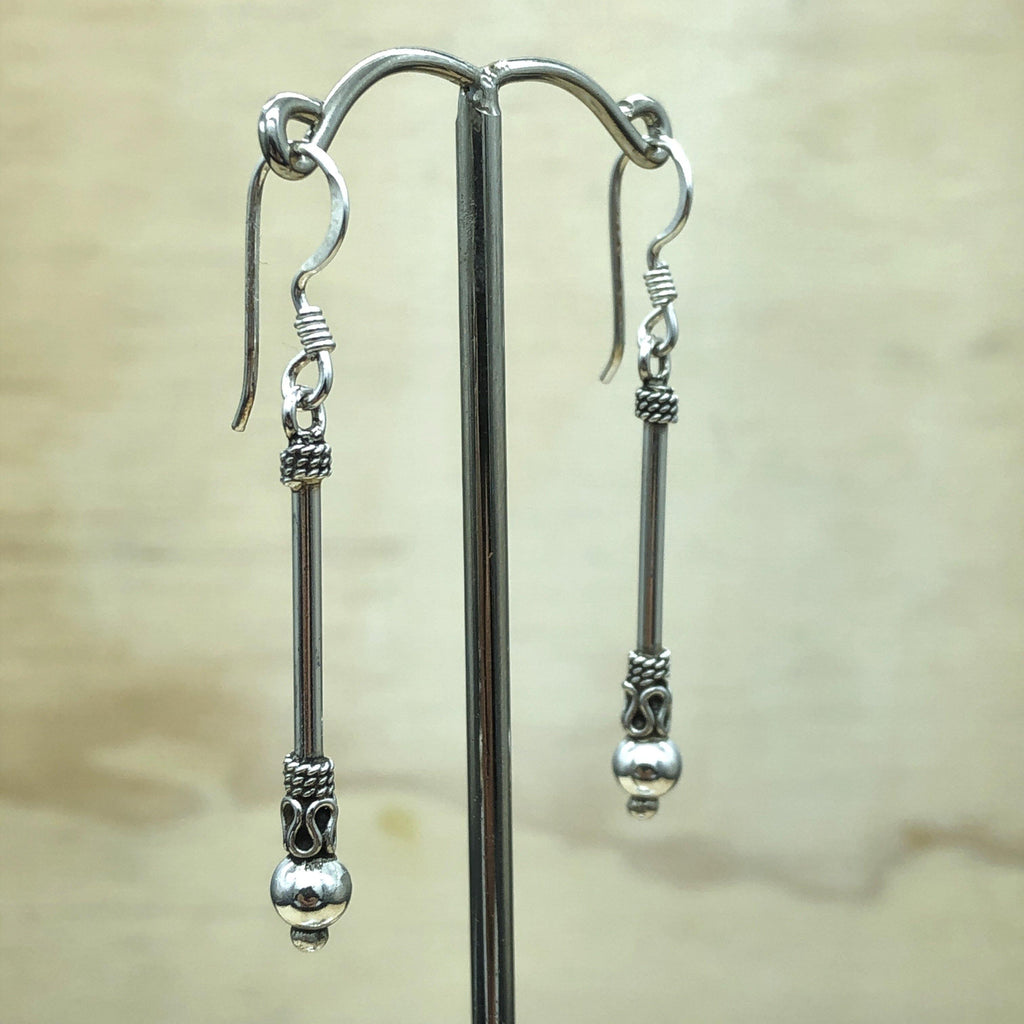 Sterling Silver Fancy Long Drop Earring - La Trobe Jewellery