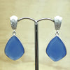 Sterling Silver Blue Chalcedony Teardrop Earring - La Trobe Jewellery