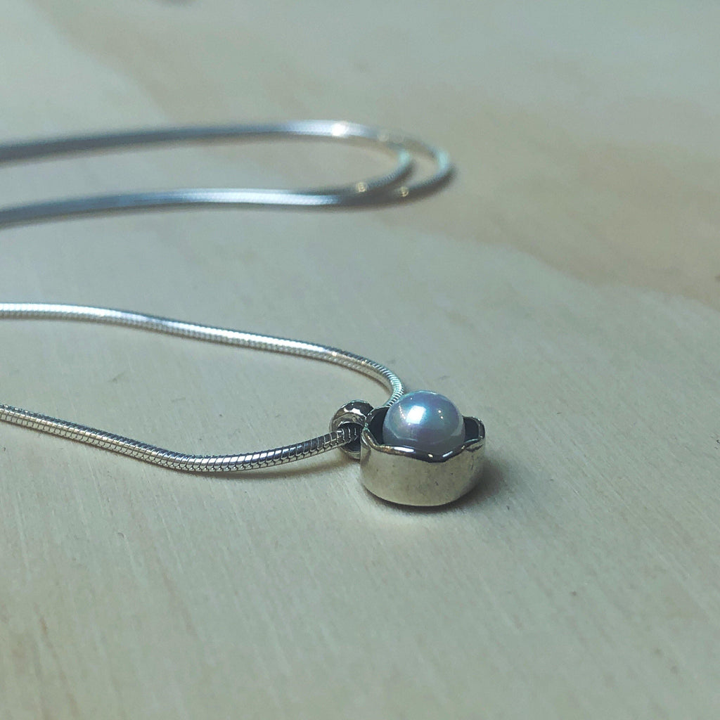 Sterling Silver Pearl Israeli Necklace - La Trobe Jewellery