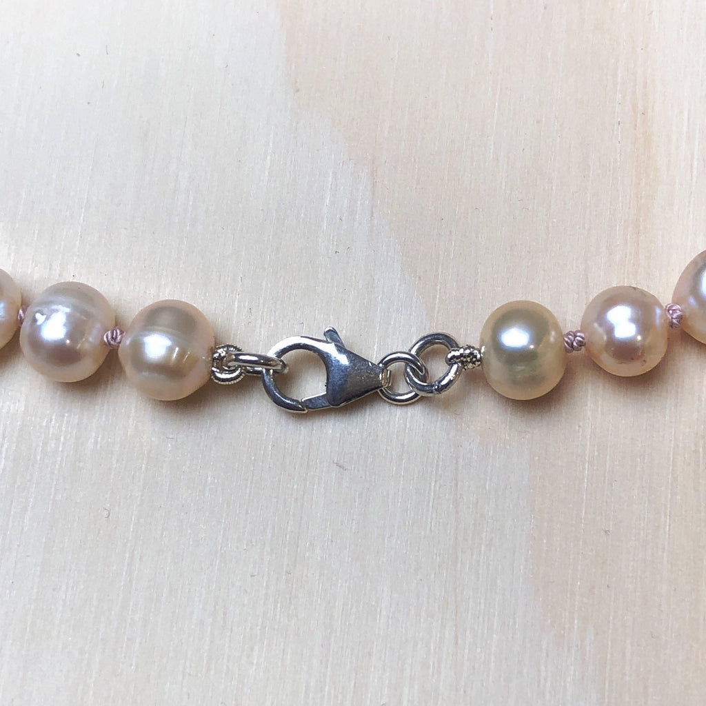 Pearl (Pink) Silk Knotted Necklace - La Trobe Jewellery