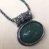 Sterling Silver Adventurine Israeli Necklace - La Trobe Jewellery