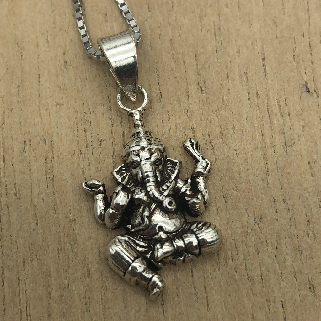 Sterling Silver pend Indian elephant god - La Trobe Jewellery