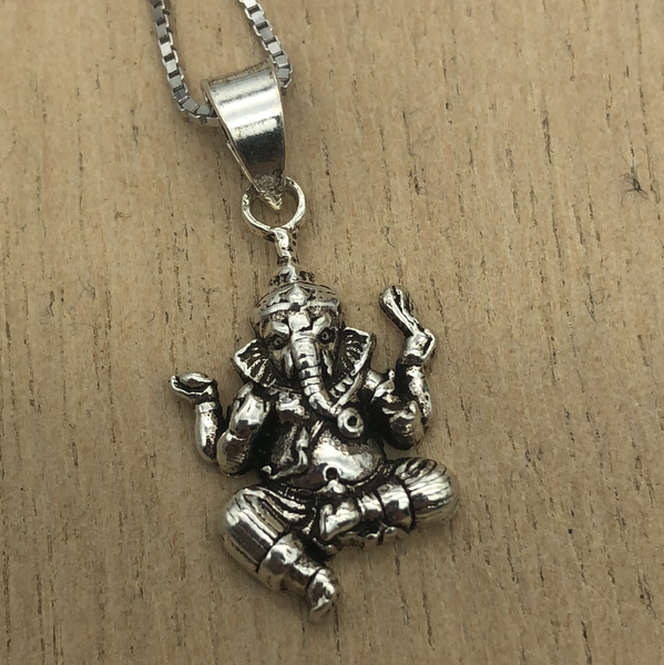 Sterling Silver pend Indian elephant god - La Trobe Jewellery