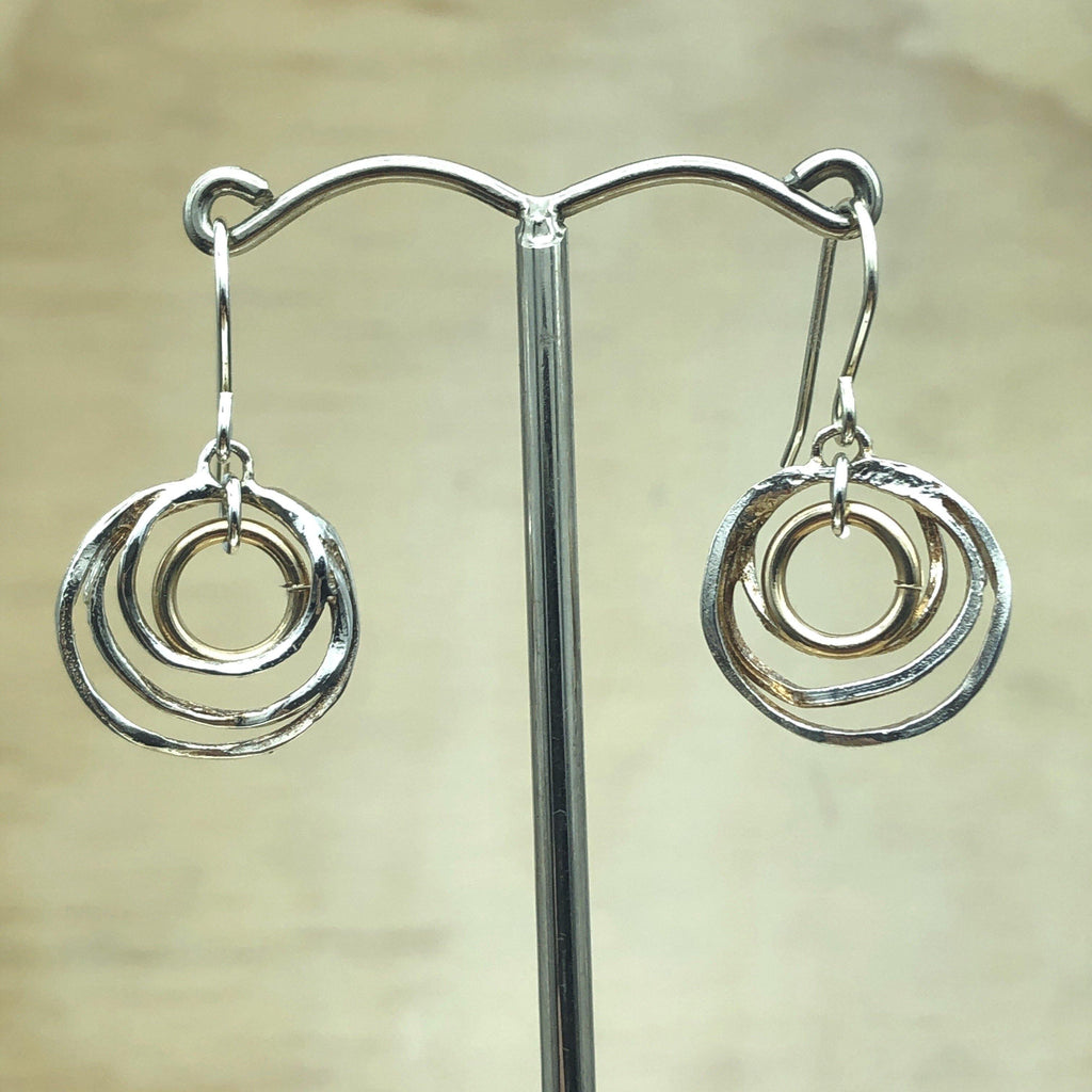 Sterling Silver & Yellow Gold Israeli Earring - La Trobe Jewellery