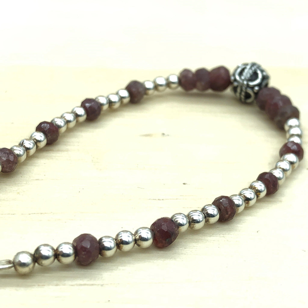 Sterling Silver & Ruby Bracelet - La Trobe Jewellery