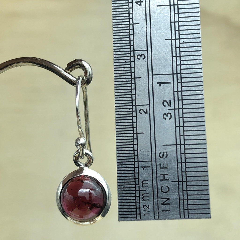Sterling Silver Garnet Drop Earring - La Trobe Jewellery