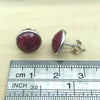 Sterling Silver Rubellite Round Stud - La Trobe Jewellery